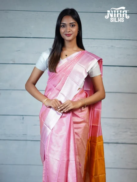 Pink Raw Silk Saree
