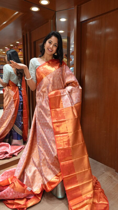 Ruby & Emerald: Traditional Silk Saree