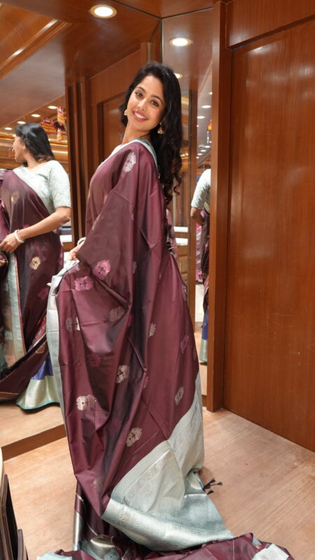 Midnight Opulence: Black and Gold Silk Saree